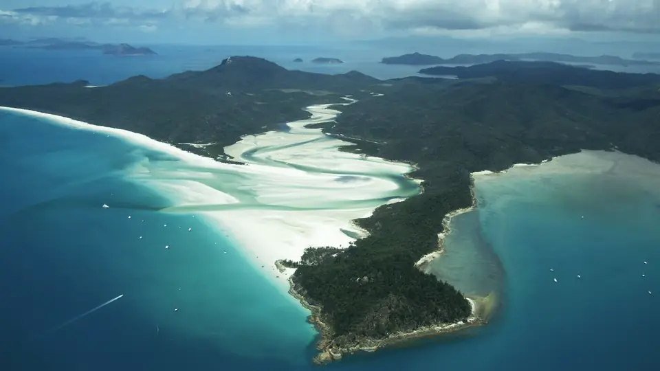 Aerial view of the Whitsunday Islands